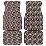 Boho Deer Skull Pattern Print Front and Back Car Floor Mats