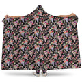 Boho Deer Skull Pattern Print Hooded Blanket