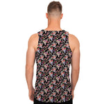 Boho Deer Skull Pattern Print Men's Tank Top