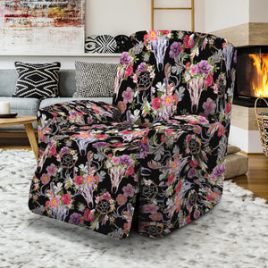 Boho Deer Skull Pattern Print Recliner Slipcover