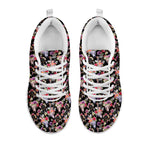 Boho Deer Skull Pattern Print White Sneakers