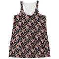 Boho Deer Skull Pattern Print Women's Racerback Tank Top
