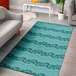 Boho Dolphin Pattern Print Area Rug