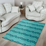 Boho Dolphin Pattern Print Area Rug