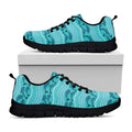 Boho Dolphin Pattern Print Black Running Shoes