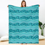 Boho Dolphin Pattern Print Blanket