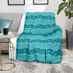 Boho Dolphin Pattern Print Blanket