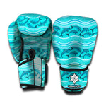 Boho Dolphin Pattern Print Boxing Gloves