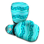 Boho Dolphin Pattern Print Boxing Gloves