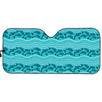 Boho Dolphin Pattern Print Car Sun Shade