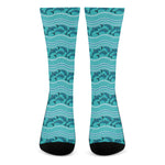 Boho Dolphin Pattern Print Crew Socks