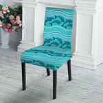 Boho Dolphin Pattern Print Dining Chair Slipcover