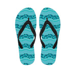 Boho Dolphin Pattern Print Flip Flops