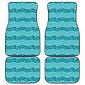 Boho Dolphin Pattern Print Front and Back Car Floor Mats