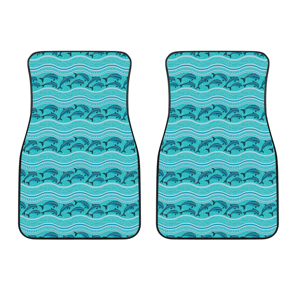 Boho Dolphin Pattern Print Front Car Floor Mats