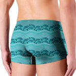 Boho Dolphin Pattern Print Men's Boxer Briefs