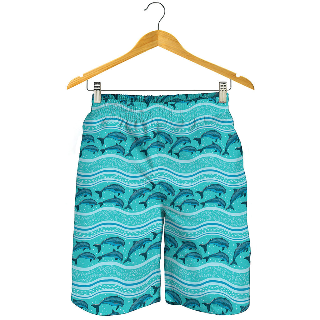Boho Dolphin Pattern Print Men's Shorts