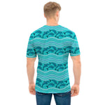 Boho Dolphin Pattern Print Men's T-Shirt