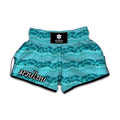 Boho Dolphin Pattern Print Muay Thai Boxing Shorts