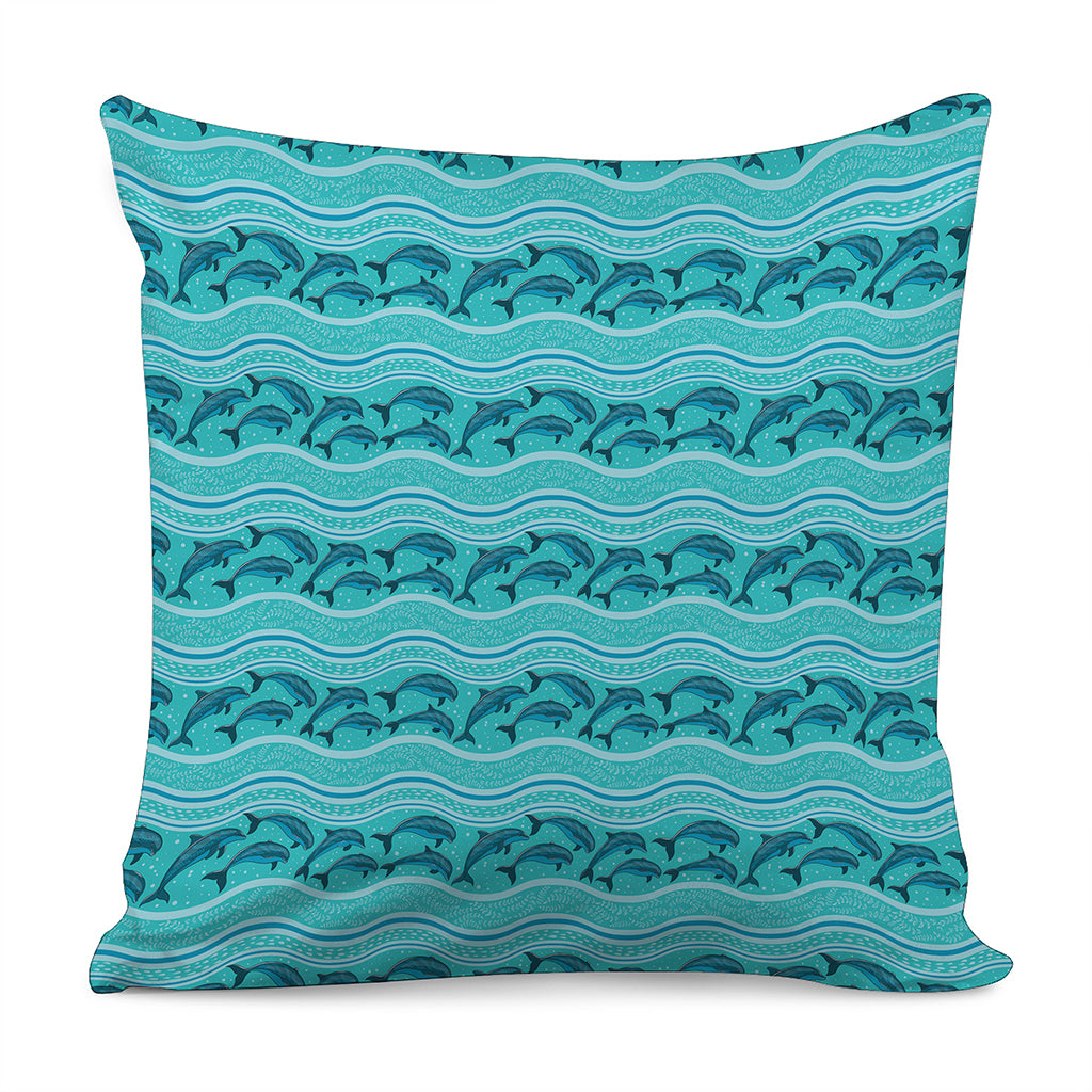 Boho Dolphin Pattern Print Pillow Cover