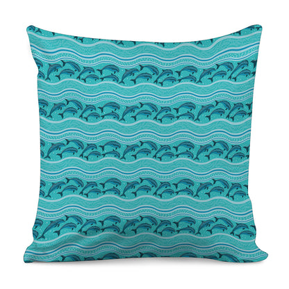 Boho Dolphin Pattern Print Pillow Cover