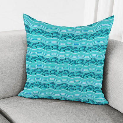 Boho Dolphin Pattern Print Pillow Cover