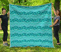 Boho Dolphin Pattern Print Quilt