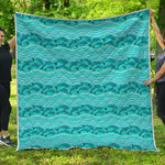 Boho Dolphin Pattern Print Quilt