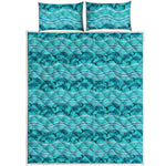 Boho Dolphin Pattern Print Quilt Bed Set