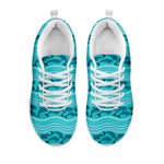 Boho Dolphin Pattern Print White Sneakers