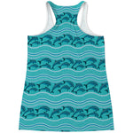 Boho Dolphin Pattern Print Women's Racerback Tank Top
