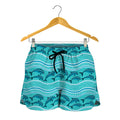 Boho Dolphin Pattern Print Women's Shorts