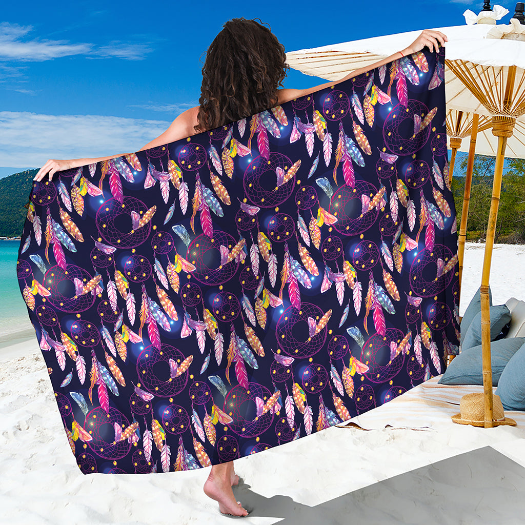Boho Dream Catcher Pattern Print Beach Sarong Wrap