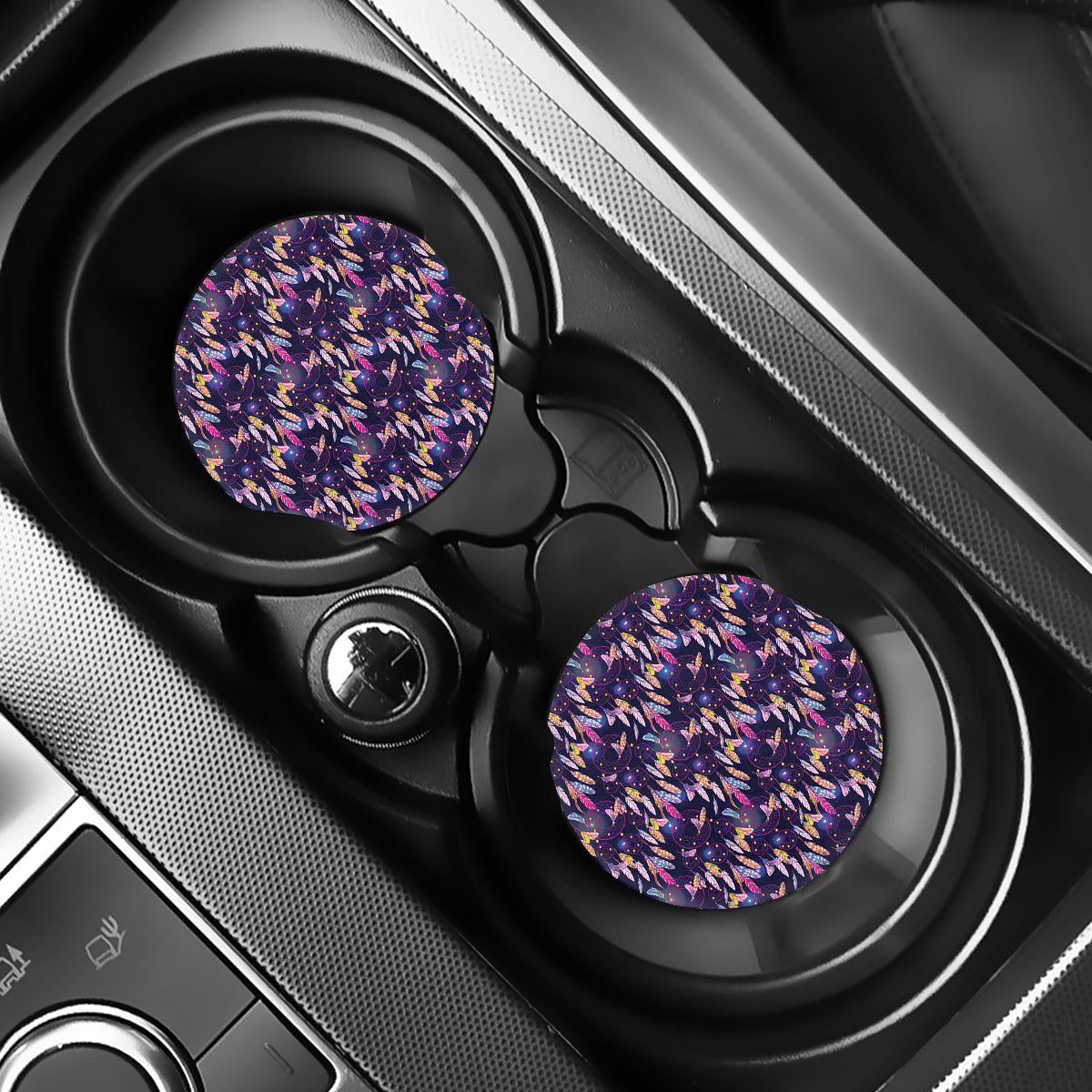 Boho Dream Catcher Pattern Print Car Coasters