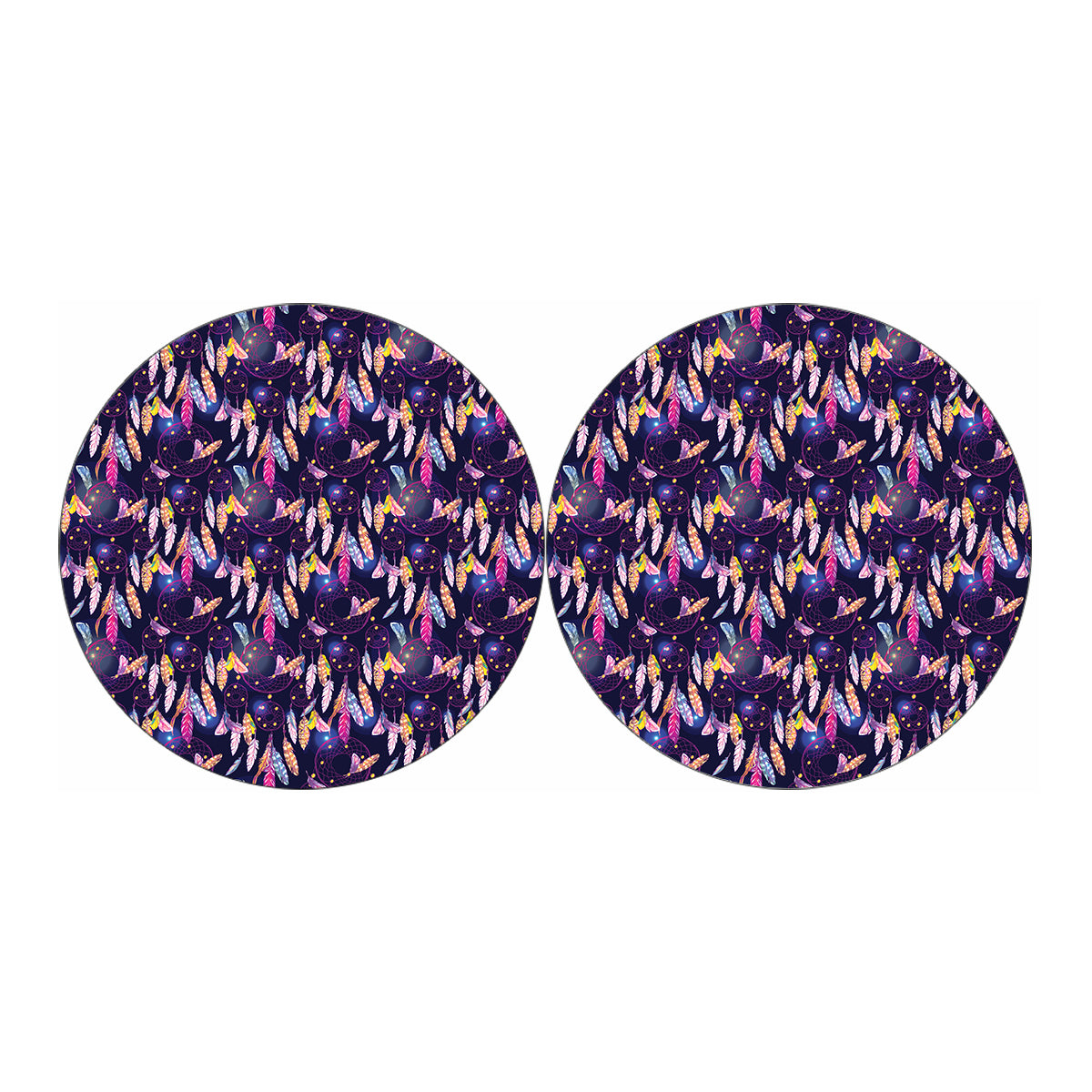 Boho Dream Catcher Pattern Print Car Coasters