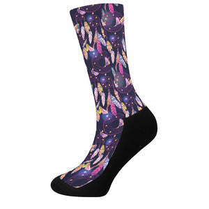 Boho Dream Catcher Pattern Print Crew Socks