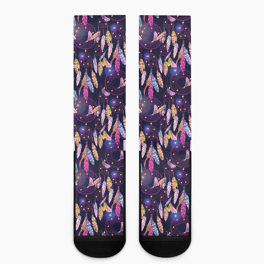 Boho Dream Catcher Pattern Print Crew Socks