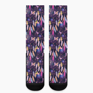 Boho Dream Catcher Pattern Print Crew Socks