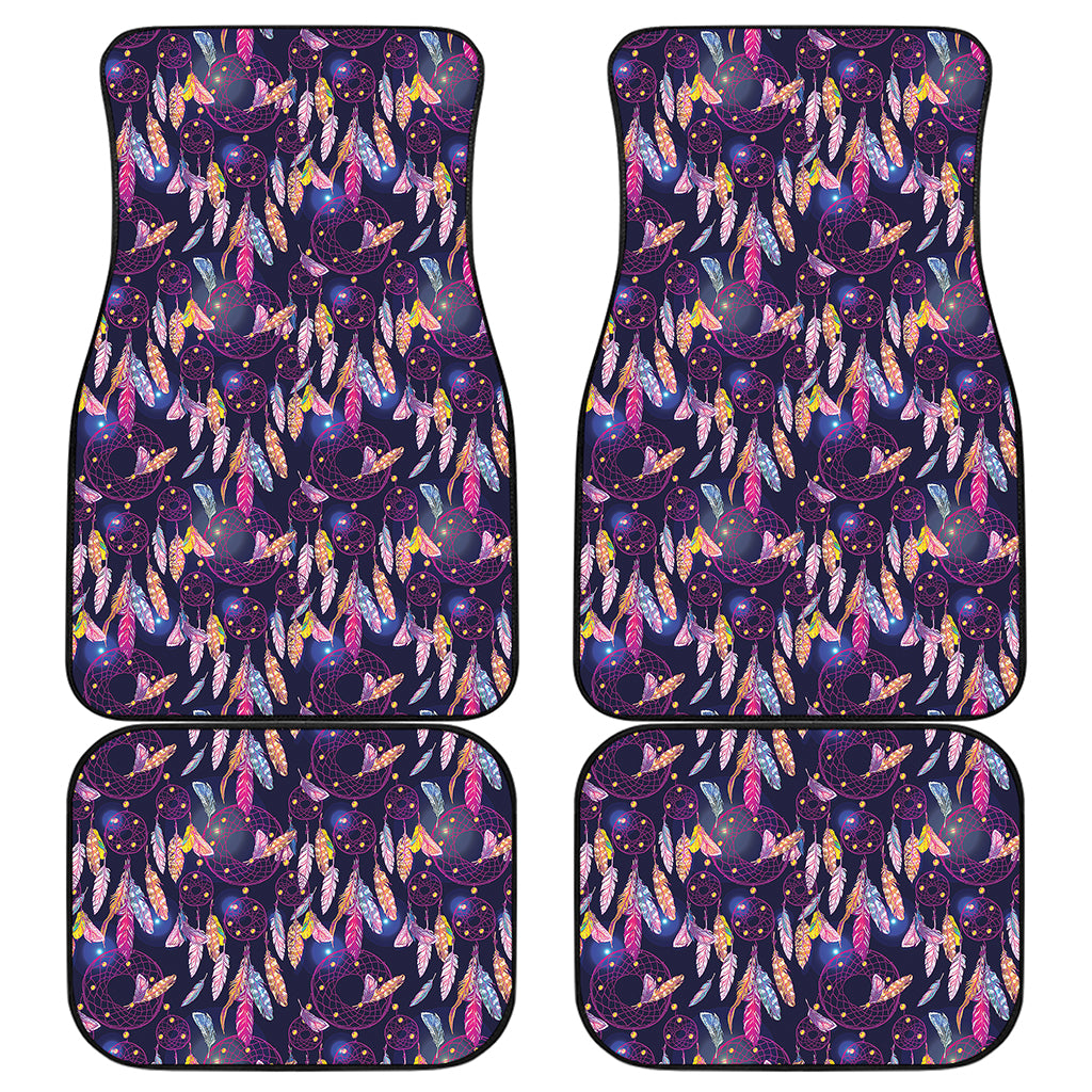 Boho Dream Catcher Pattern Print Front and Back Car Floor Mats