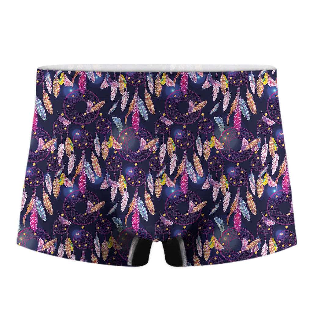 Boho Dream Catcher Pattern Print Men's Boxer Briefs