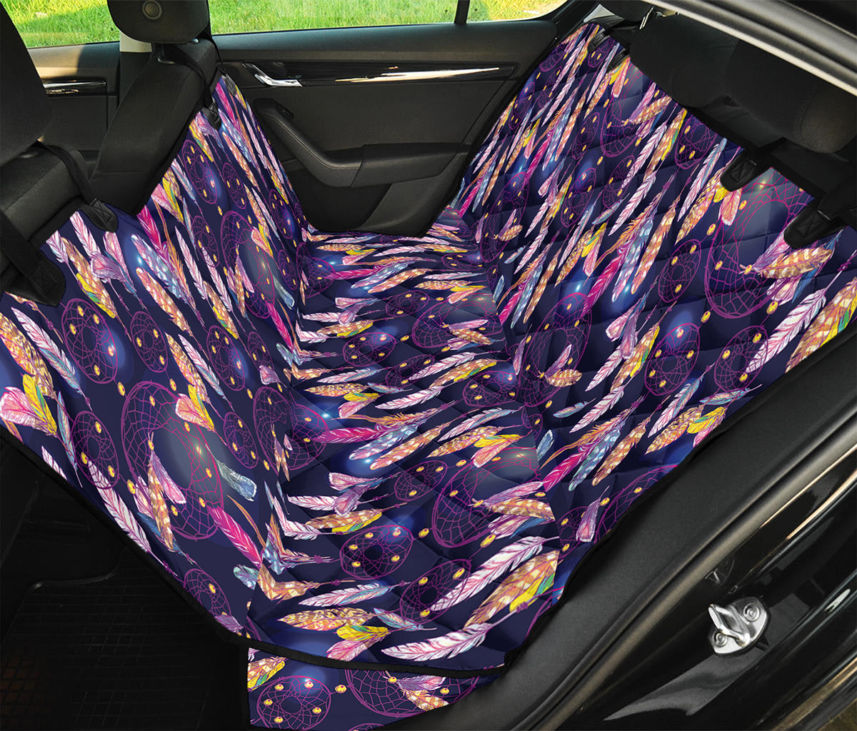 Boho Dream Catcher Pattern Print Pet Car Back Seat Cover