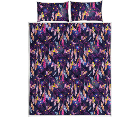 Boho Dream Catcher Pattern Print Quilt Bed Set