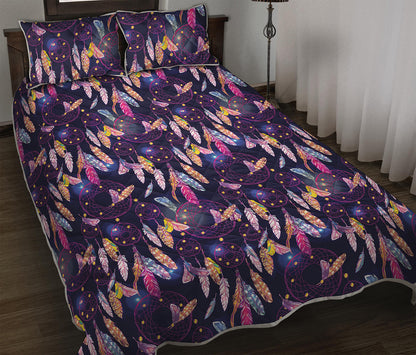 Boho Dream Catcher Pattern Print Quilt Bed Set