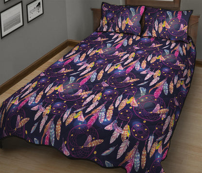 Boho Dream Catcher Pattern Print Quilt Bed Set