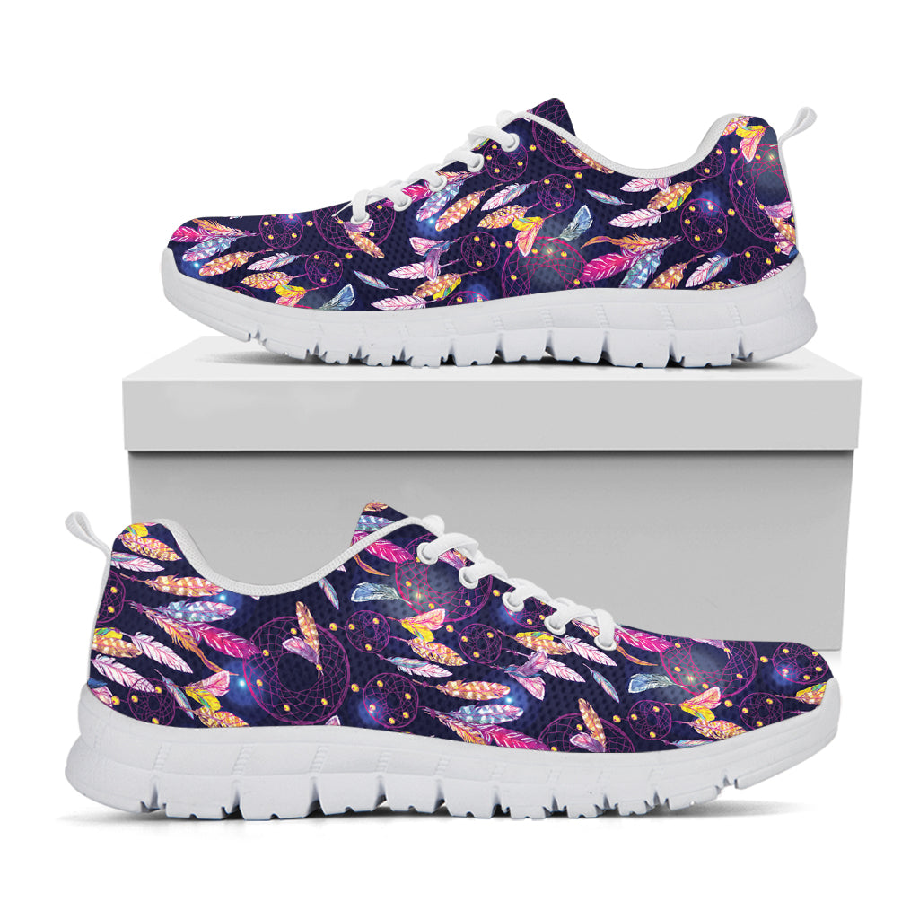 Boho Dream Catcher Pattern Print White Sneakers