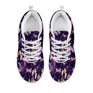 Boho Dream Catcher Pattern Print White Sneakers