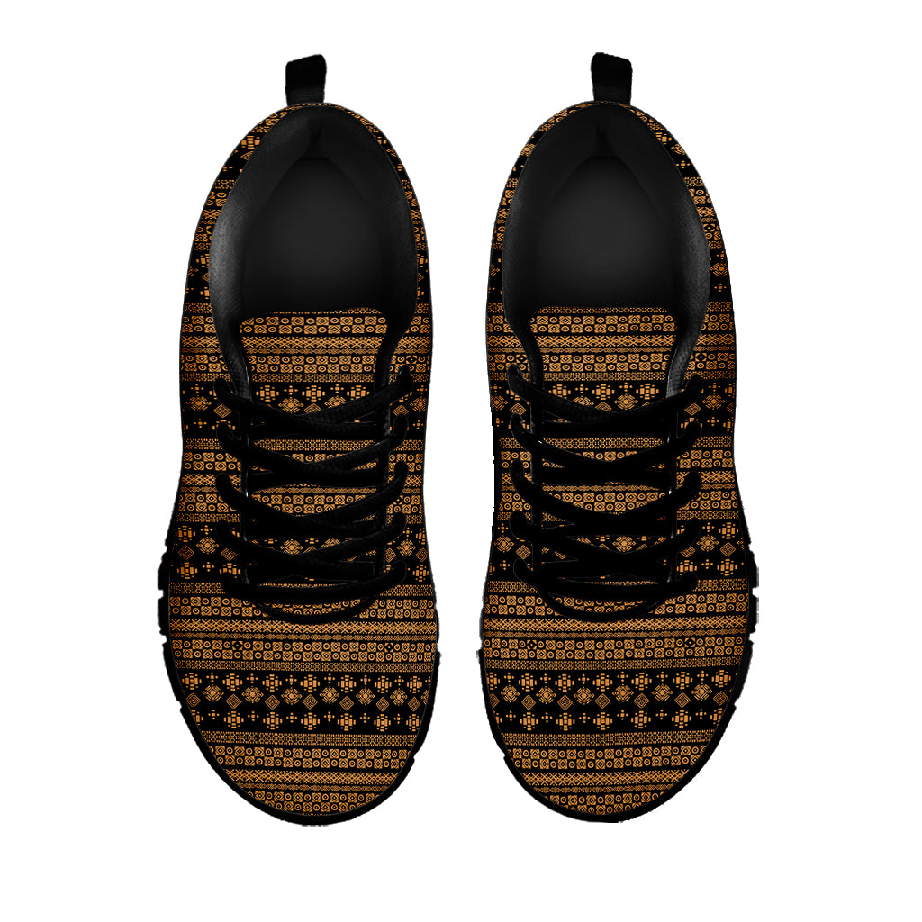 Boho Ethnic Pattern Print Black Sneakers