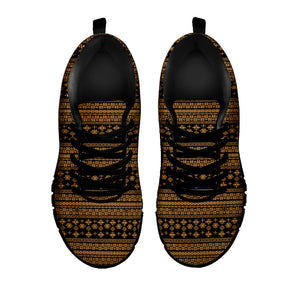 Boho Ethnic Pattern Print Black Sneakers