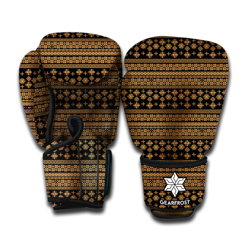 Boho Ethnic Pattern Print Boxing Gloves