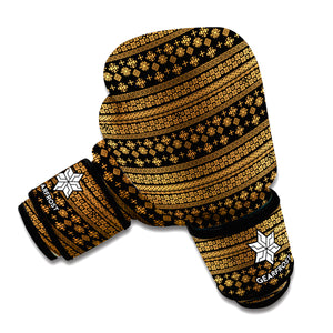 Boho Ethnic Pattern Print Boxing Gloves